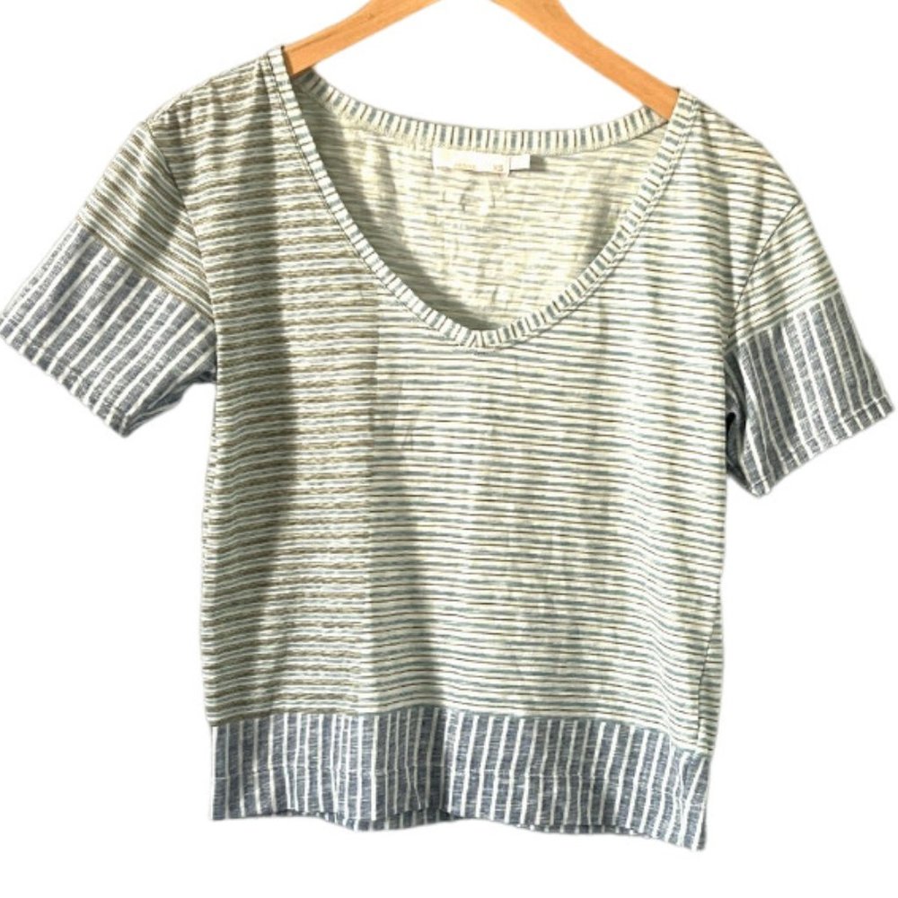 Prana Free Float Short Sleeved Top Blue Green XS